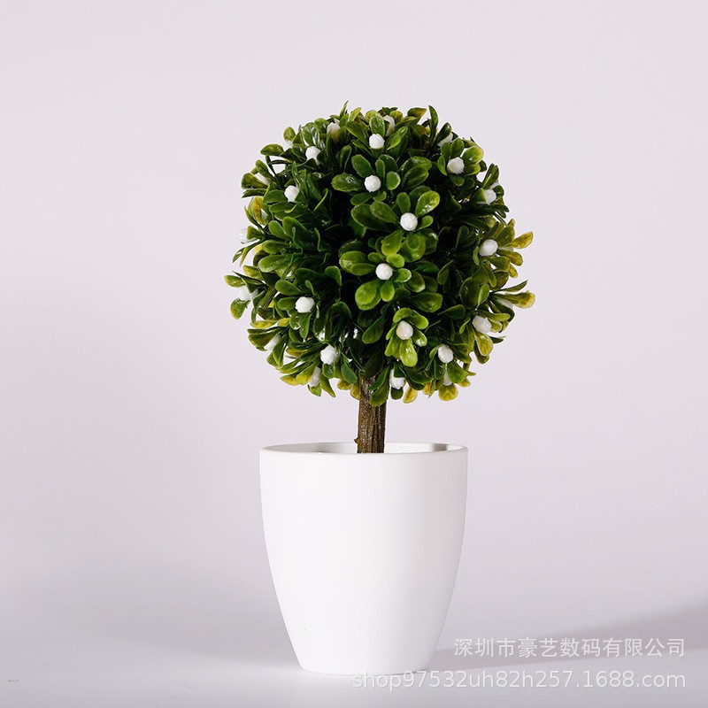 Simulación de plantas verdes, plantas en macetas, comercio electrónico, venta al por mayor, venta directa de fábrica, bola de hierba artificial de plástico, decoración del hogar, decoración del hogar image 23