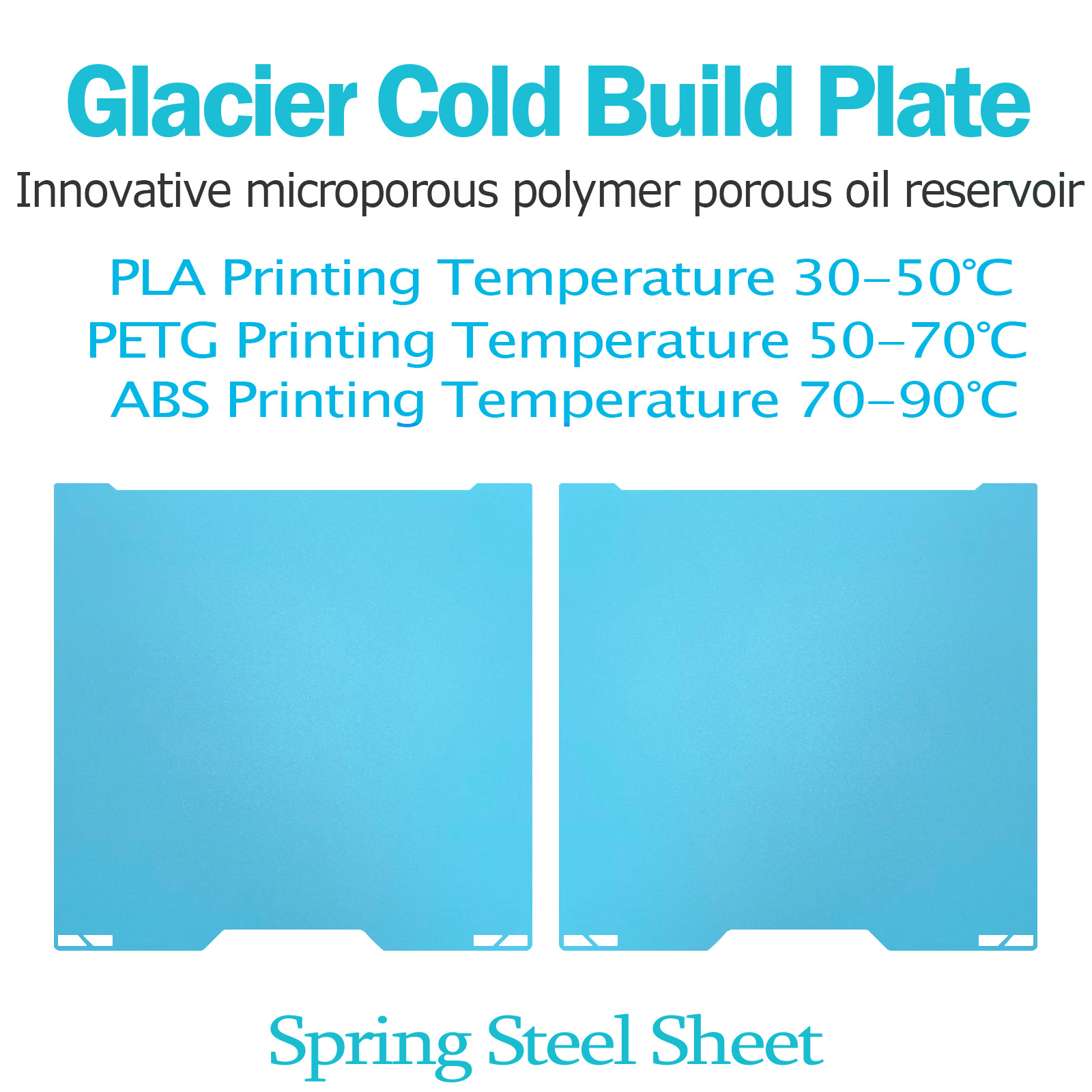 TZ H2D / H2S impresora de lecho caliente plataforma de impresión PEI grafico de textura película de placa de baja temperatura placa de impresión en frío