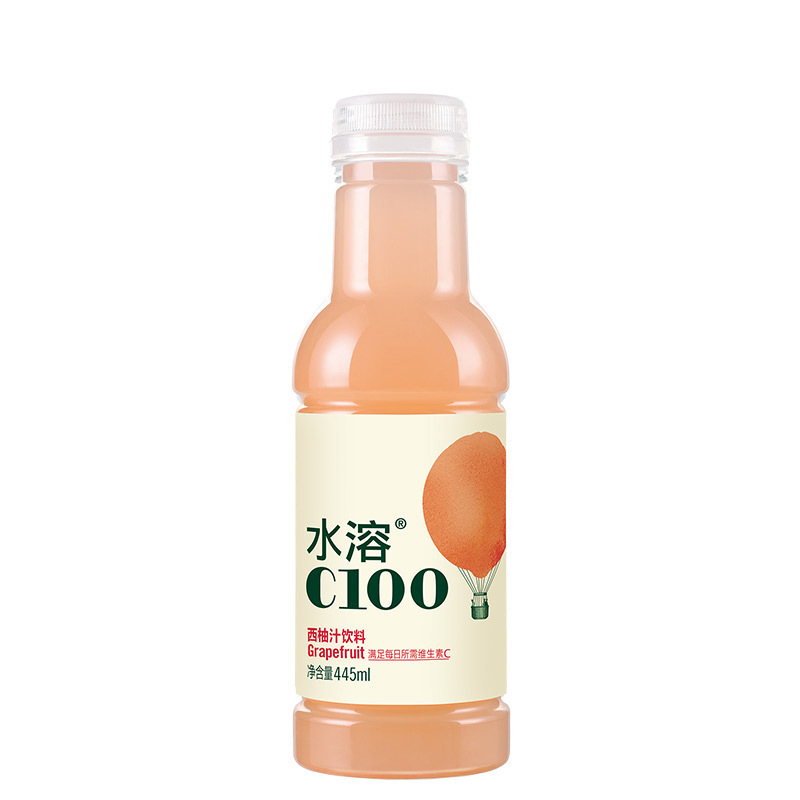 农夫山泉水溶C100柠檬青皮西柚血橙味445ml果味素 维生饮料整箱装|undefined