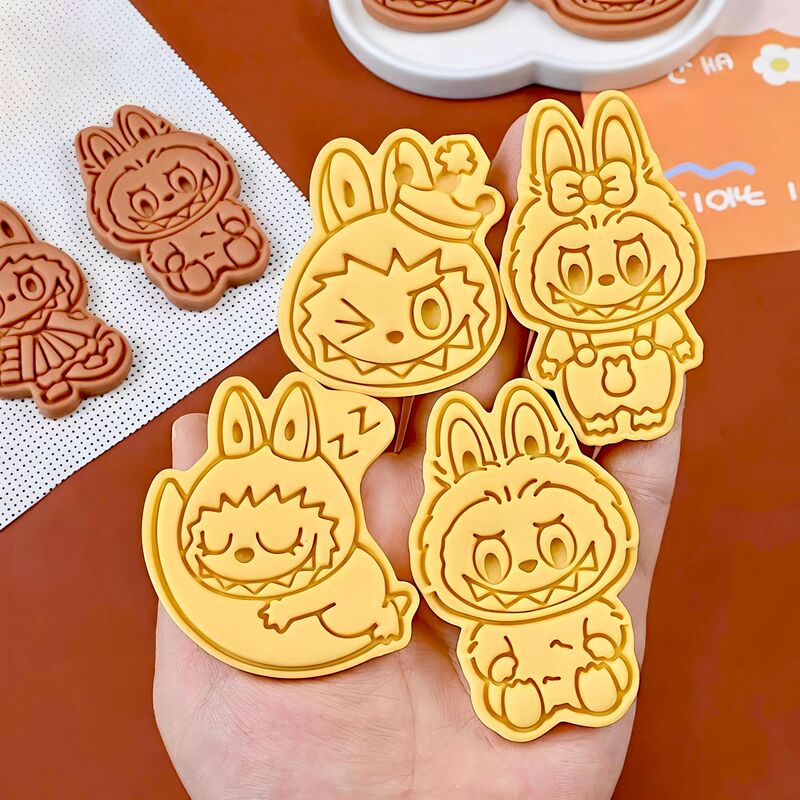 Labubu Cartoon Cookie Mold Labubu Cookie Mold Butter Cookie Cutting Mold Creative Stereo Baker