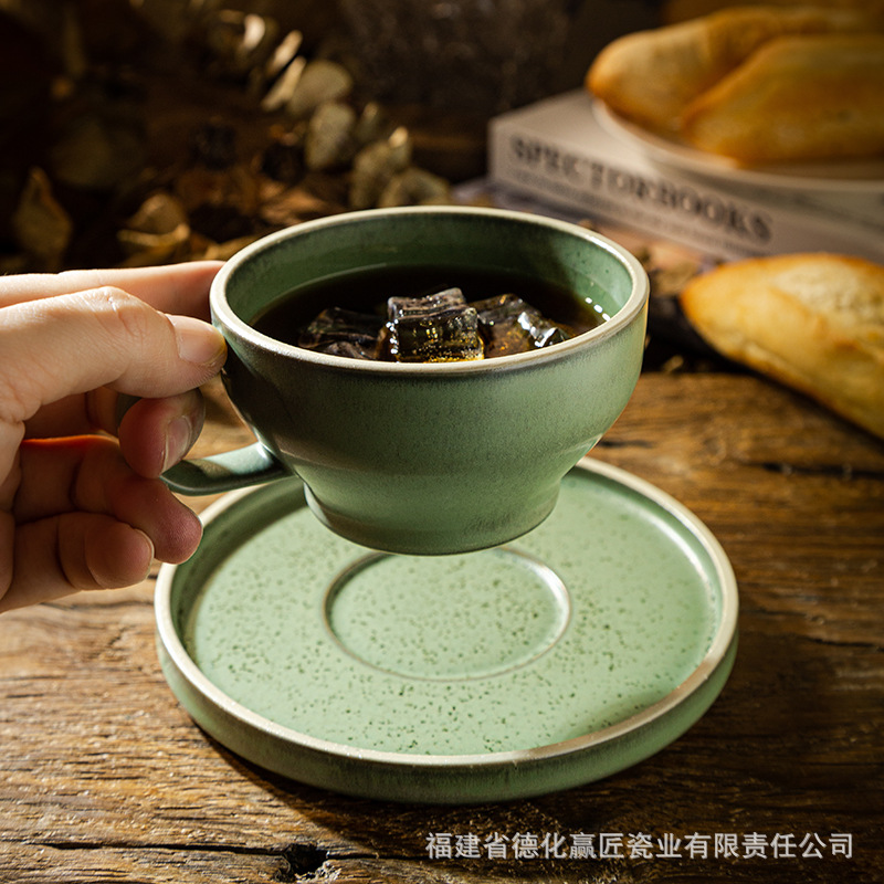 LZ congelación esmalte de ceniza taza de café plato de leche taza de mano taza de café espresso plato de té plato taza de agua