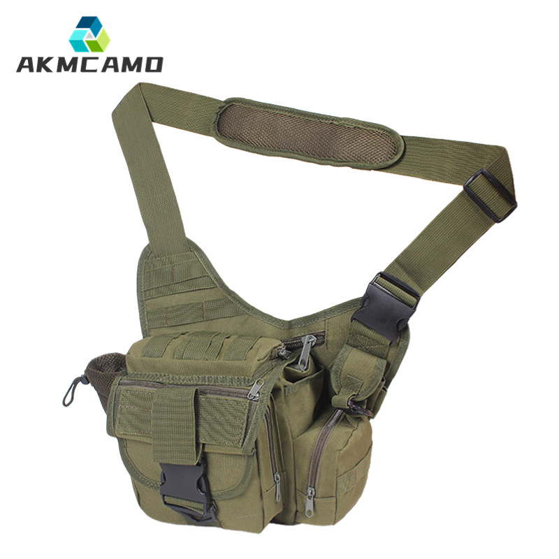 Al aire libre crossbody bolsa de la cámara SLR ventilador militar táctico sillín deportes ciclismo bicicleta corriendo hombro cintura colgando bolsa