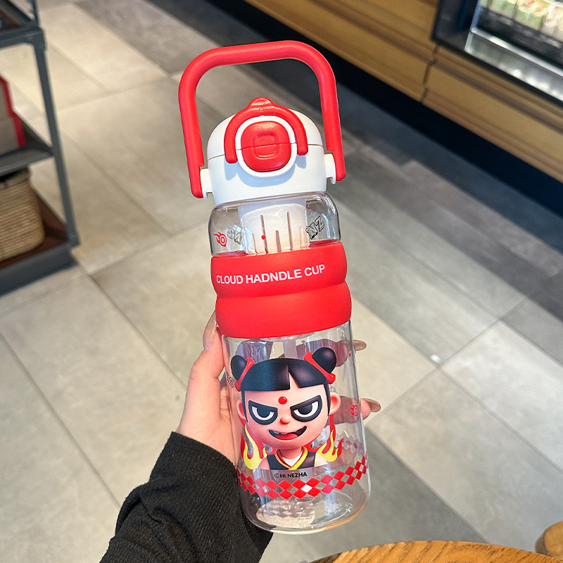 Botella de agua de oficina para estudiantes, plástico resistente al calor