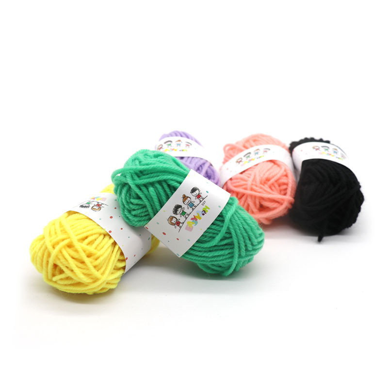 儿童DIY手工制作12色毛线 幼儿园粘贴画毛线团厂家直销300克装