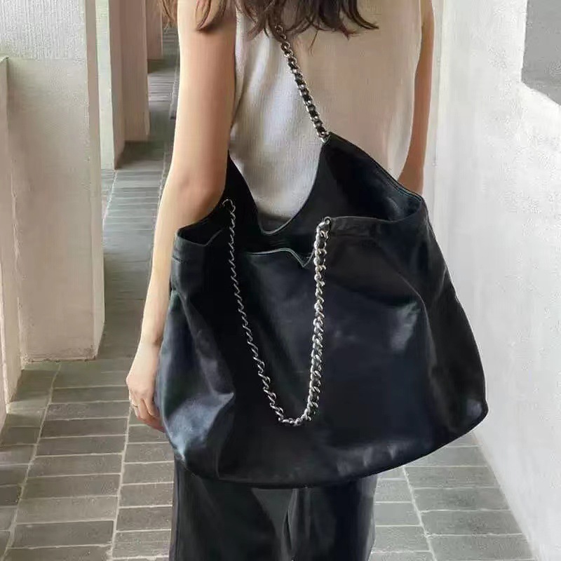 Chanel Style Garbage Bag Bag Bag Women's Commuter Tote Bag Shoulder Underarm Chain Bag Large Capacity Bucket Bag Stray Bag