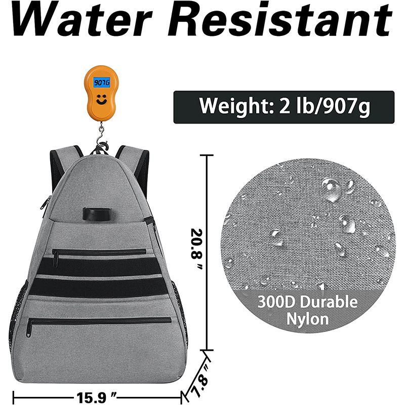 Bsci Factory Men's and Women's Shoulder Tennis Bag Waterproof Pickleball Bag Outdoor Sports Squash Badminton Racket Backpack