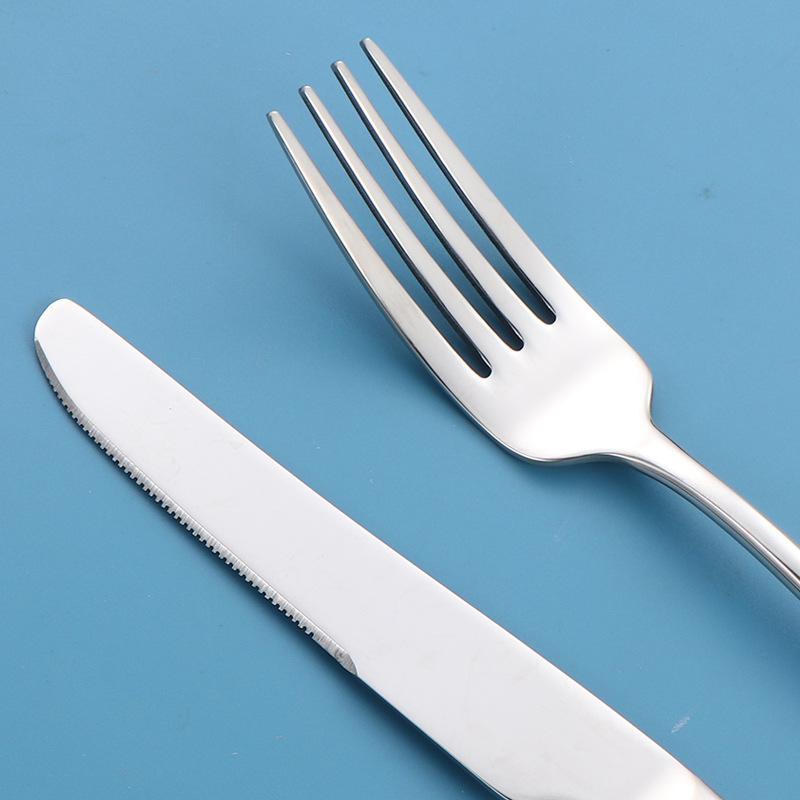 304 cubiertos de acero inoxidable cuchillo y tenedor cucharas de bucle creativo cuchillo y tenedor de filete occidental cucharas de postre set de tenedor