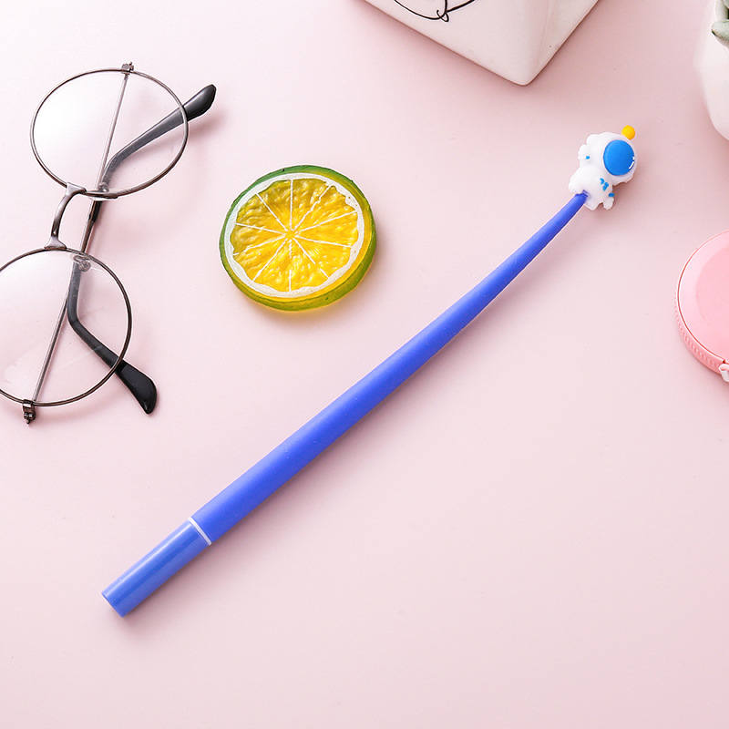 El astronauta agita el bolígrafo musical creativo papelería estudiante herramienta de escritura liberación de pegamento suave bolígrafo neutro bolígrafo de firma acuoso