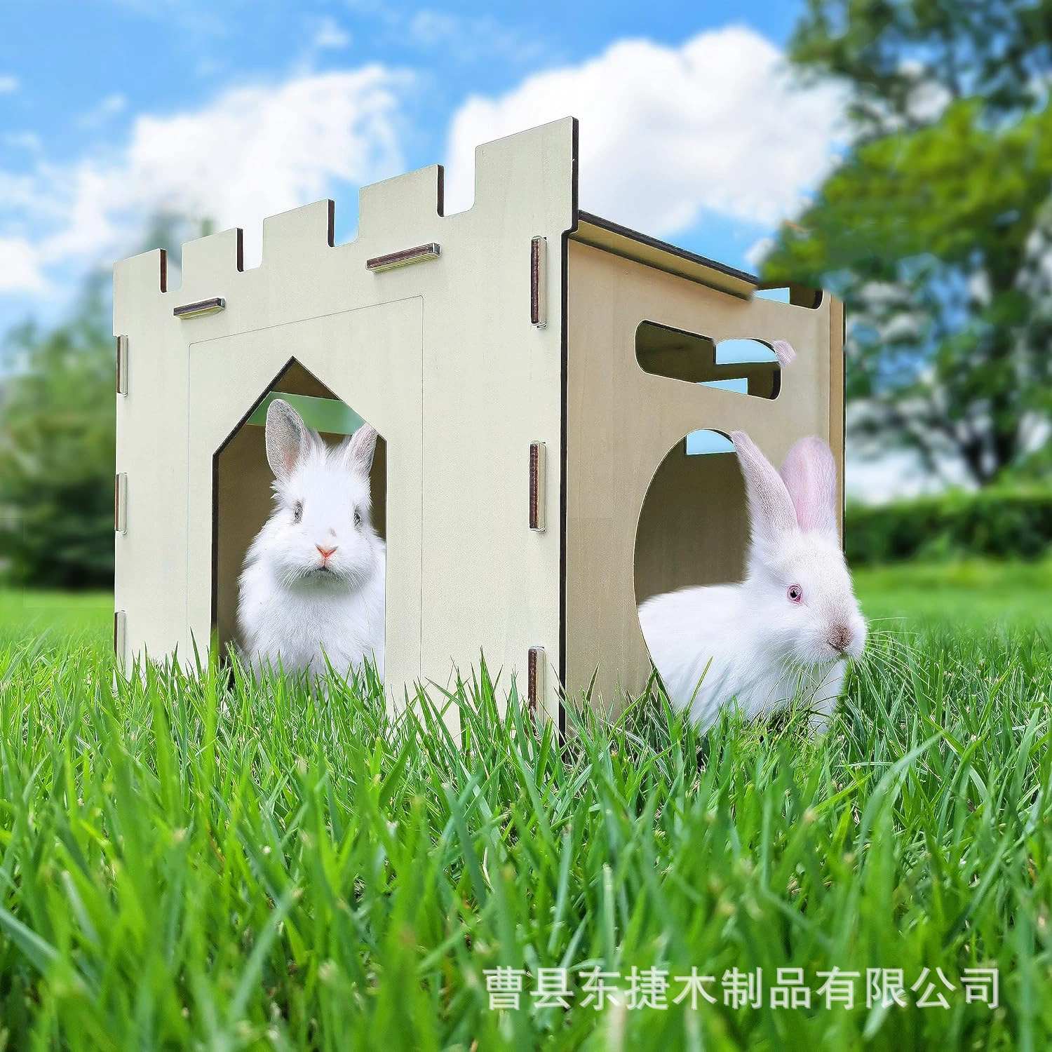 Деревянный домик для животных, уличный домик для кроликов, игрушка для укрытия, маленький домик, съемное гнездо для питомцев, укрытие-замок, маленькая клетка