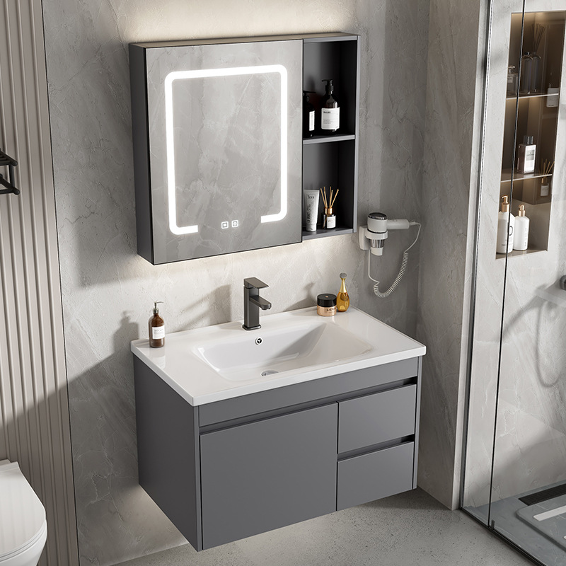 espacio de aluminio tipo pared lavabo gabinete combinado cerámica inodoro pequeño tipo de casa hotel lavabo transfronterizo