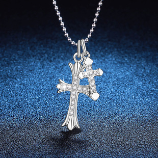 (Wholesale), necklace, pendant hip-hop style, chain for key bag , silver 925 sample, Korean style