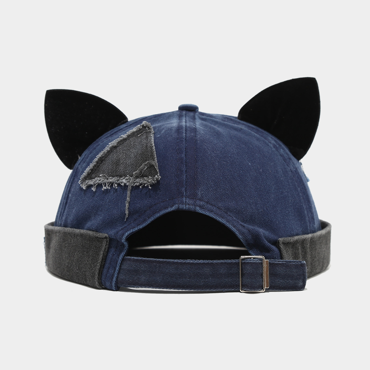 Gorra de propietario de orejas de zorro retro, costura de lavado de marea para mujer, sombrero de piel de melón viejo, sombrero de estudiante personalizado de hip-hop sin aleros image 10