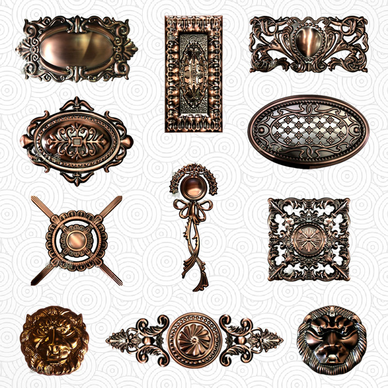 304不锈钢门窗配件狮子头门中间花院子门下封板欧式装饰花件