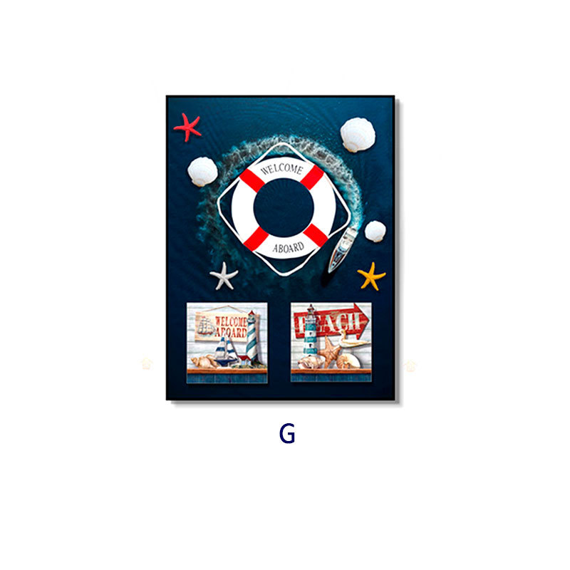 Estilo Mediterráneo colgante pintura tridimensional pintura real moda pintura decorativa sala de estar comedor pasillo colgante pintura dormitorio mural