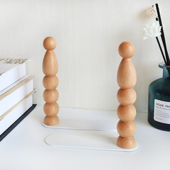 簡易實木質書立架桌面收納創意書擋學生可伸縮書夾辦公室置物書撐