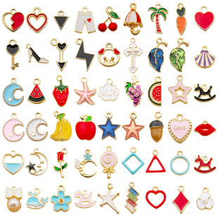 Summer new product 1 earrings necklace accessories hanging decoration of drip oil girl student ear hook accessories pendant earrings