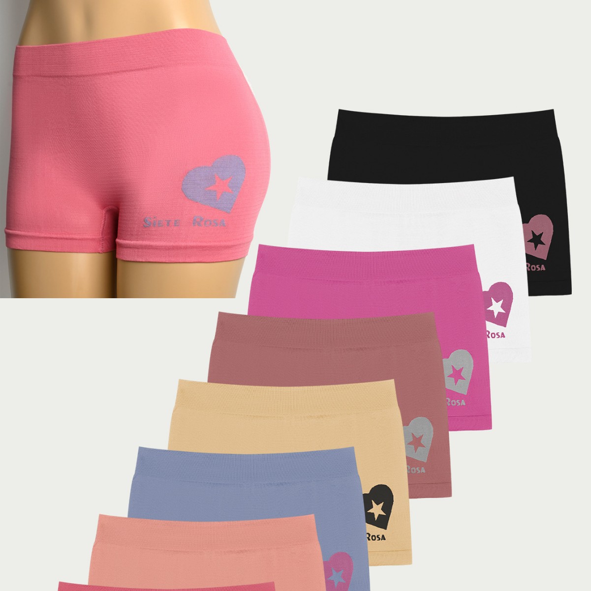 Bragas de mujer de venta caliente transfronteriza, elástico sin costuras, delgado, suave y delgado, base de verano, bóxer de seguridad anti-luz