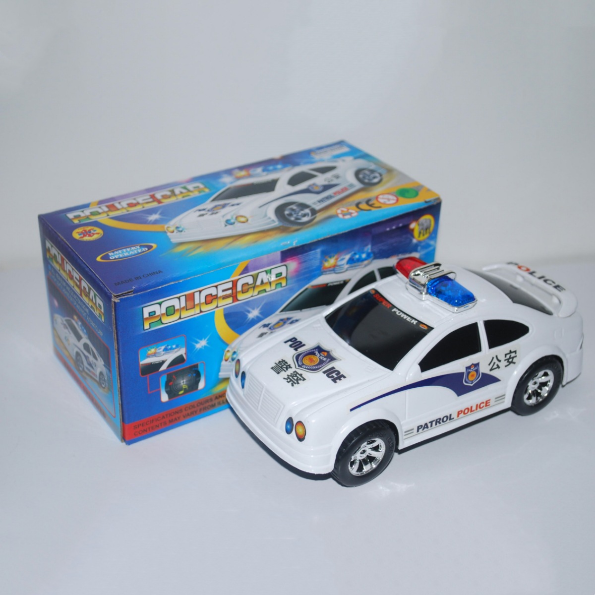 Coche de Policía Eléctrico Universal de Juguete de Plástico con Luz y Sonido image 3