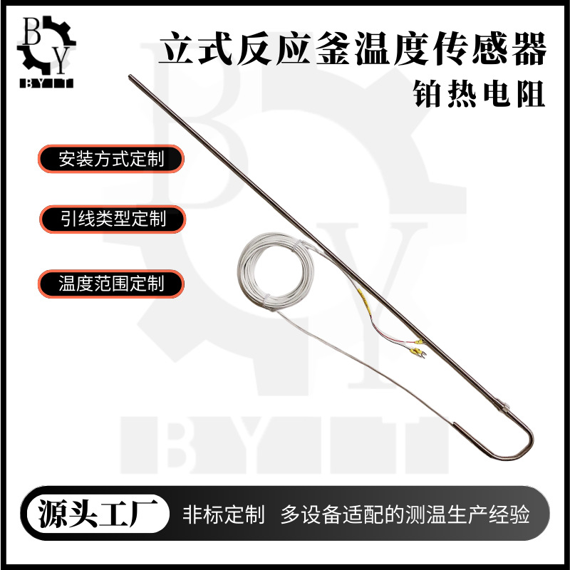 立式反应釜温度传感器 螺纹式热电阻 高精度反应釜测温 液体测温