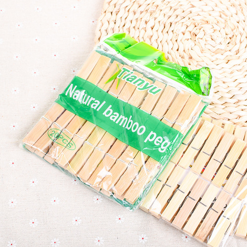 20 pieces of bamboo clips purchased from the binary store, multi-purpose clothespins, trouser clips, clothespins, bamboo clips