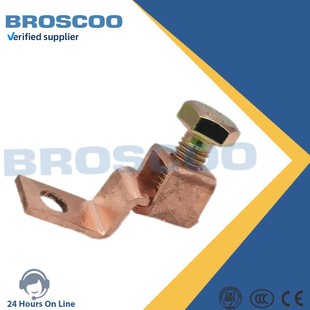 Factory Direct Sales Copper Wiring Clamp Brass Bending Wire Clamp Power Fittings Special-Shaped Wire Clamp Bolt Wire Clamp Grounding Rod