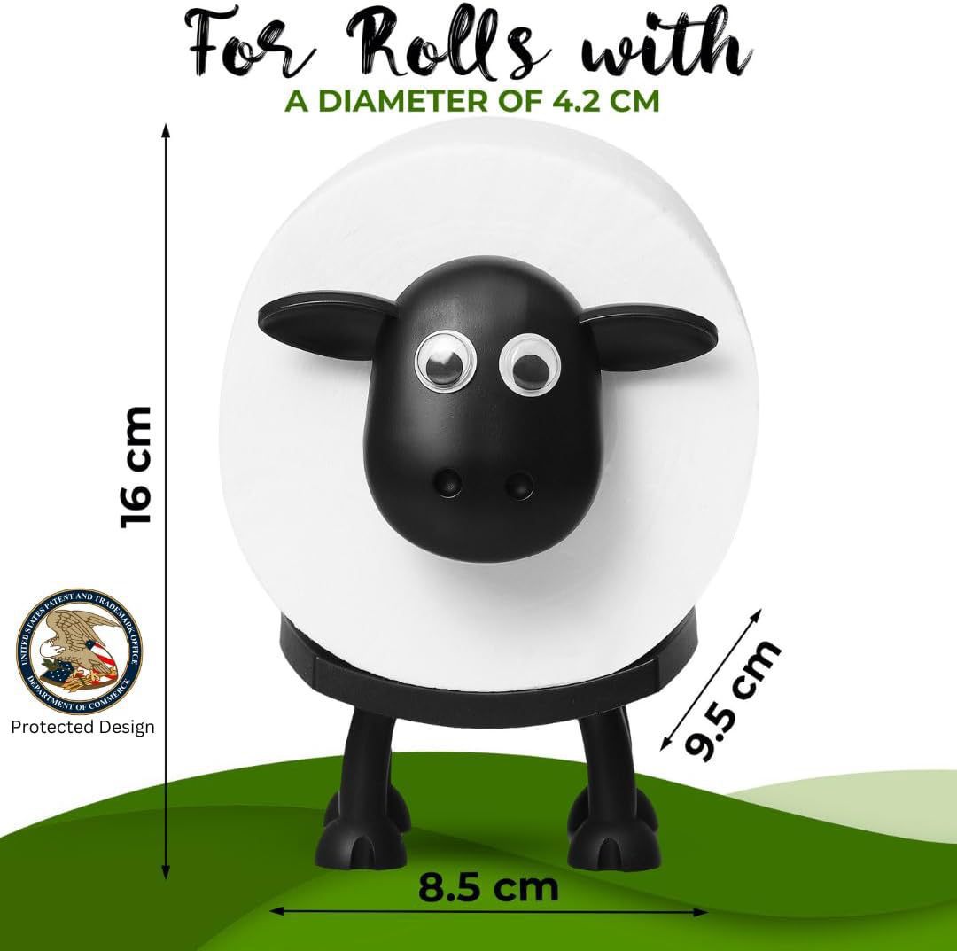 Cross-border Sheep Toilet Roll Holder interesante soporte de papel higiénico para ovejas soporte de rollo creativo para el hogar image 3