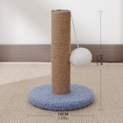 Venta directa de fábrica de una sola columna, marco de escalada para gatos pequeños, garra de pulido de gato, placa de garra de gato trepadora, sin migajas, juguetes para gatos, auto-alivio