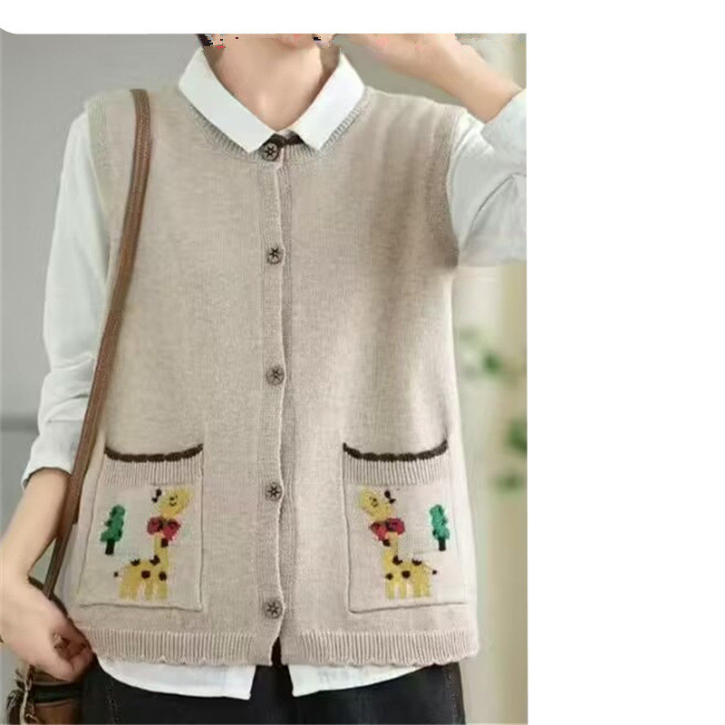 Retro knitted vest