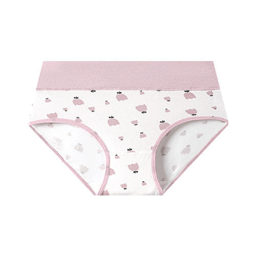 Japanese underwear women's cotton printed large size 7A traceless antibacterial women's abdomen abdomen cute girl triangle student underwear