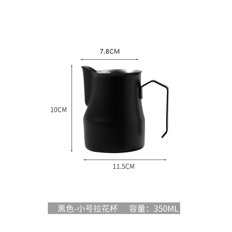 メーカーの卸売りのコーヒーの花を引くかめのイタリア式のステンレスの大きい腹の花式のコーヒーはミルクの杯の器具の長い口を打って花の杯を引きます|undefined