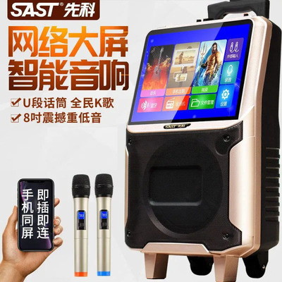SAST square dance sound display outdoors pull rod loudspeaker box Bluetooth household Lo-fi wireless microphone Video player
