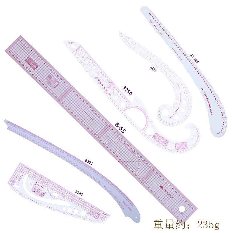 Diseño de ropa Regla de fabricación de patrones Regla de patrones Regla de patchwork Regla de corte Regla de corte Regla de arco Regla suave Regla de coser