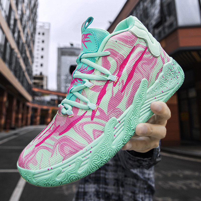Basketball Shoes 2023 New Fashion Versatile Thick-Soled Wear-Resistant Sports Shoes One-Legged High-Top Trendyy Running Shoes Sneakers