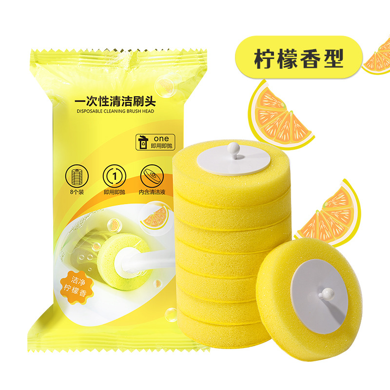 Venta al por mayor cepillo de inodoro desechable hogar sin artefacto muerto cabeza de reemplazo 2023 nuevo cepillo de limpieza cabeza