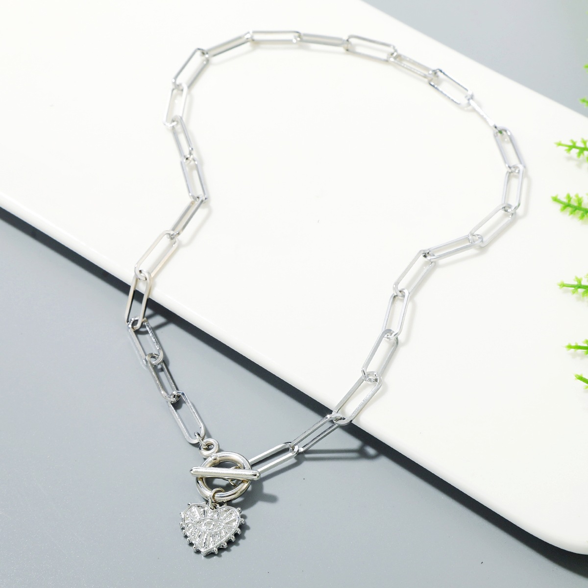 collana con occhio di diavolo di alta qualità, nuova collana multistrato con ciondolo in lega con occhio esagerato_voghion.com