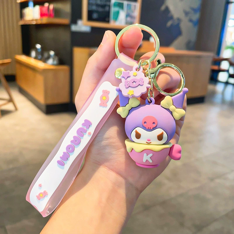 Кулон на брелке (Sanrio) Набор милых силиконовых подвесок — мягкие резиновые талисманчики, подарок на день рождения, различные персонажи