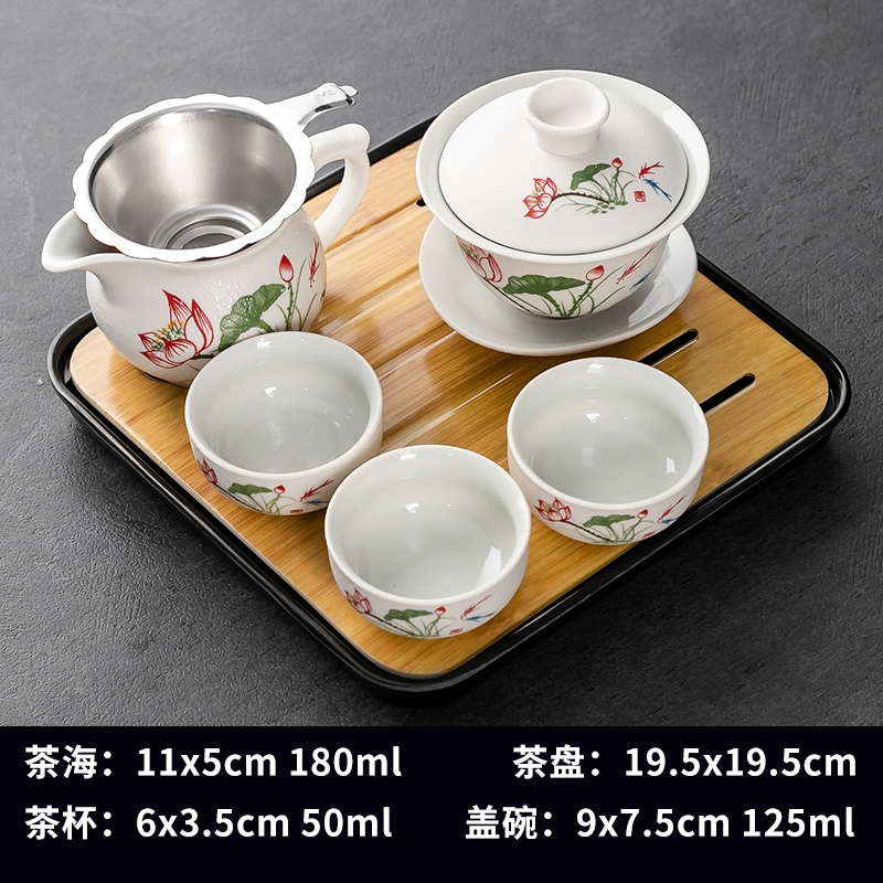 Tea set, ceramic tea cup, simple and elegant design