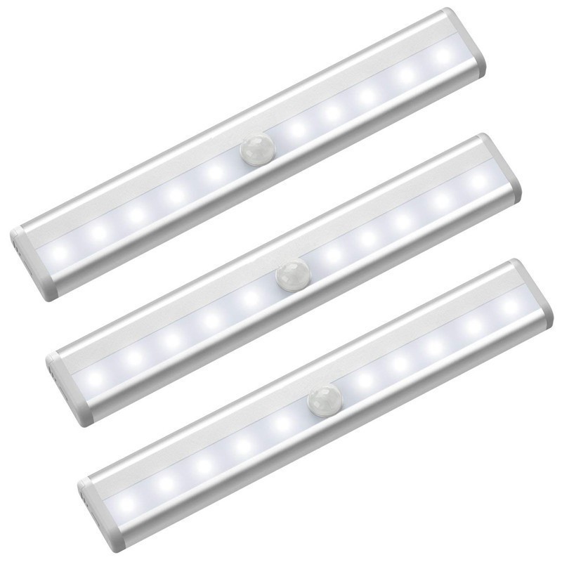 Luz nocturna inteligente con sensor automático recargable por USB para el cuerpo humano, luz LED magnética con batería para armario, pasillo, escalera