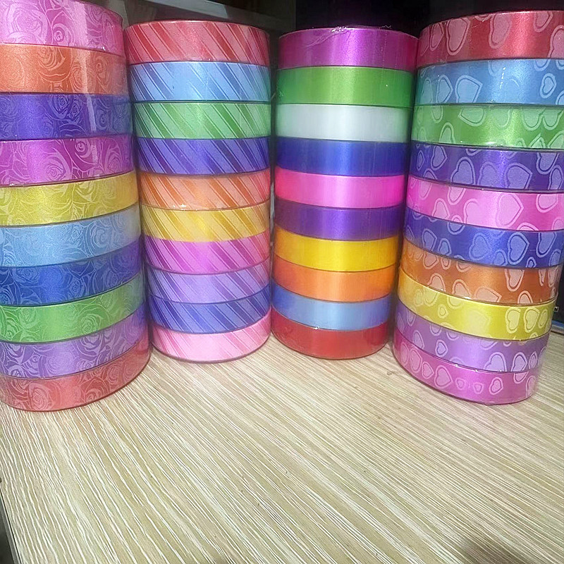 1,6 borde de oro impreso cinta partido suministros de la boda globo atado cuerda campanas de viento cinta embalaje cinta decoración de vacaciones