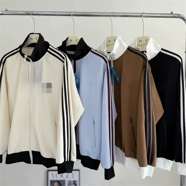 Correct Version~25 New Autumn Style Retro Three-Stripe Waffle Jacket for Men and Women, Same Style for Couples, High Quality