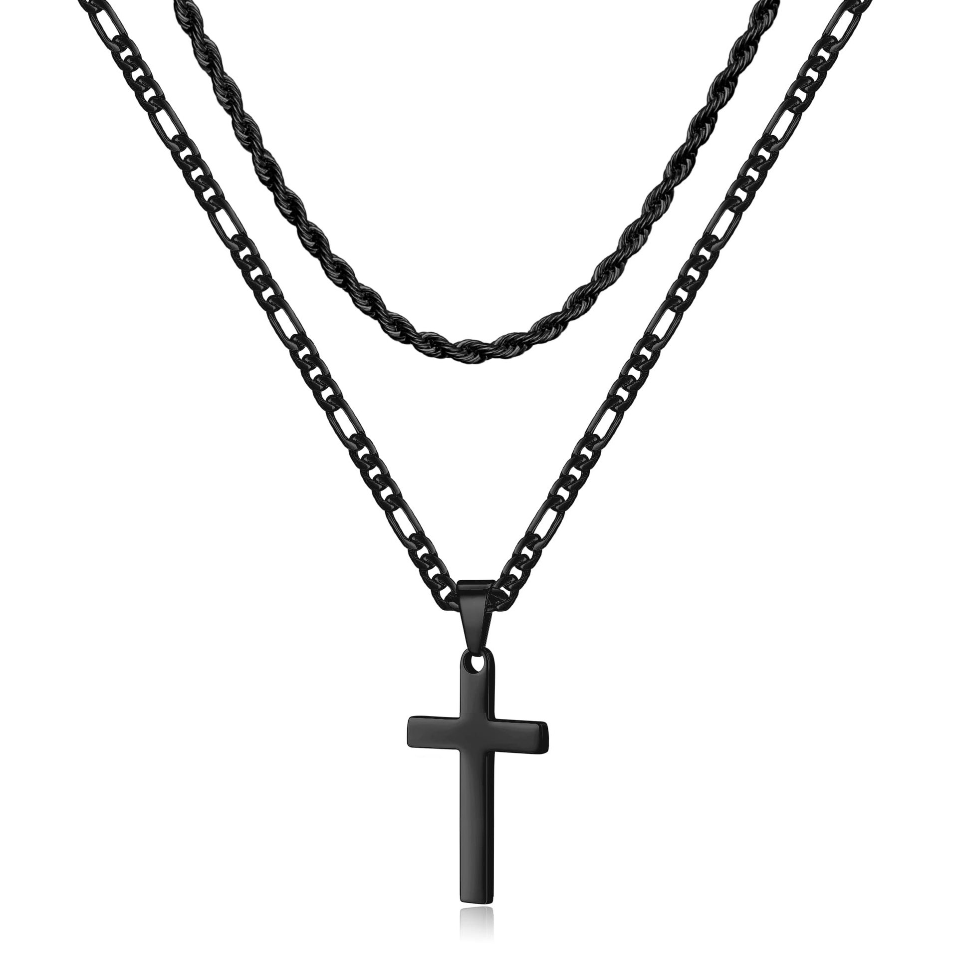 All Seasons Season Unisex Gender Hip-Hop Cross Stainless Steel Titanium Steel Polishing Unisex Necklace Men Pendant Necklaces