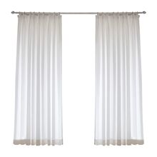 卧室免打孔安装飘窗纱帘白色透光不透人挂钩式轨道窗纱百叶白沙