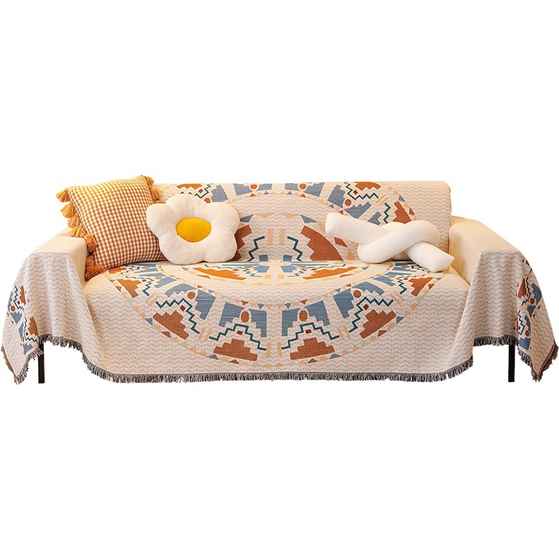 Sofá de punto toalla Nordic ins estilo cubierta de tela cubierta completa sala de estar sofá funda de cojín manta sola de tres personas Four Seasons Universal