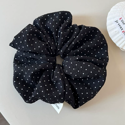 Saç üçün rezinlər women, lazy style, high-elasticity - gentle-big-circle-black-dots