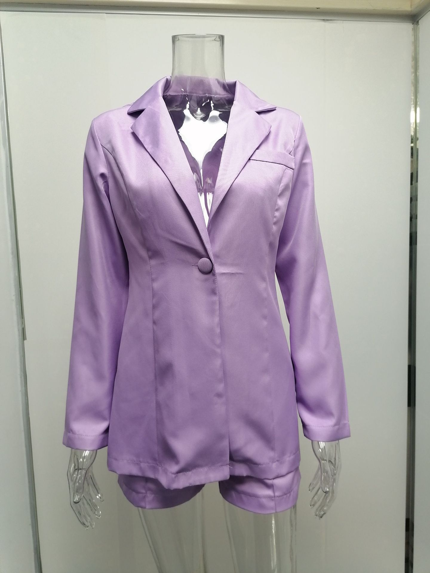 Elegantes Damen Blazer Set Langarm Für Herbst Und Winter Mode_voghion.com