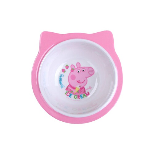 Genuine Peppa Pig melamine children's tableware cute baby grid plate cartoon food bowl anti-fall cup