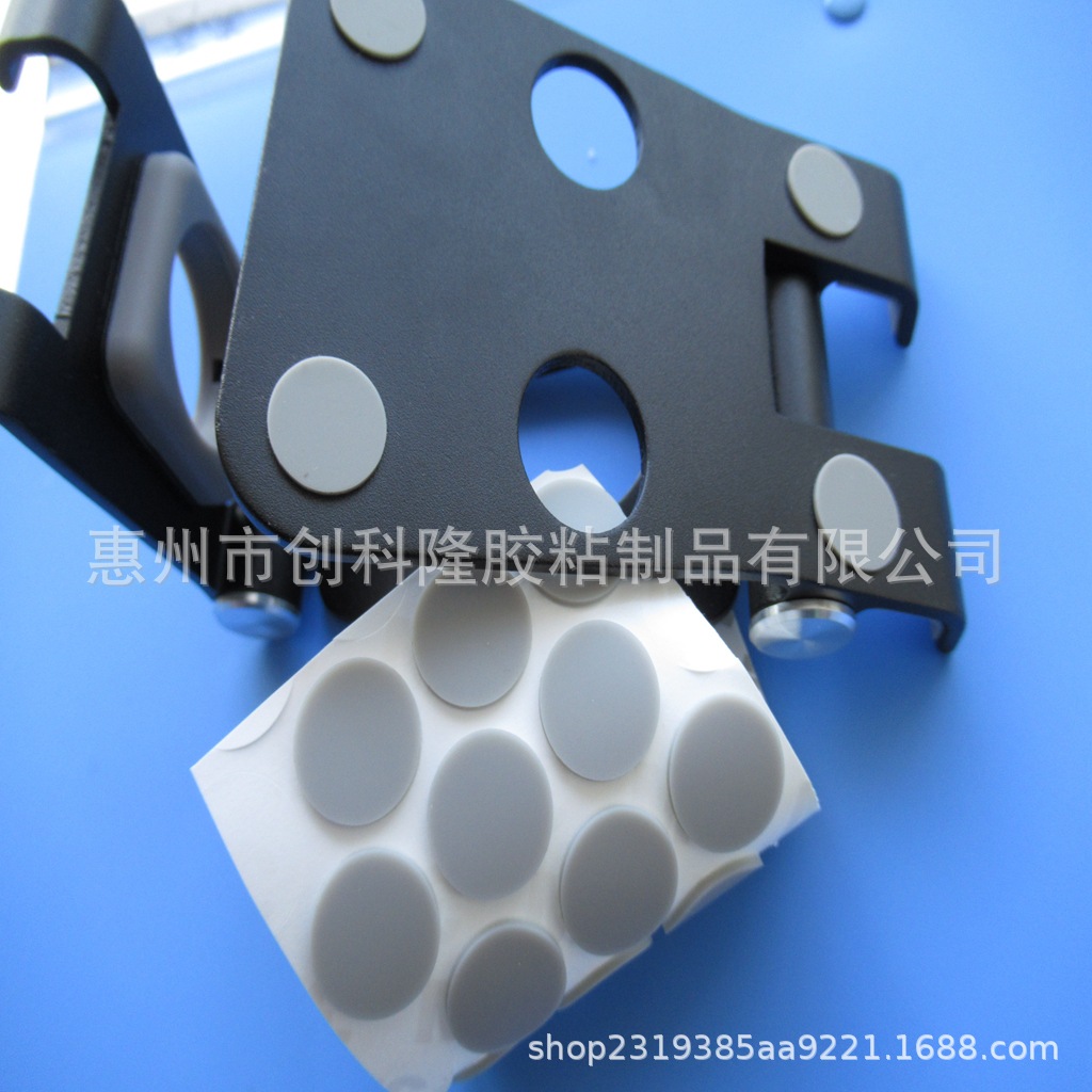 电脑平板支架硅胶脚垫机箱风扇自粘黑色硅胶垫