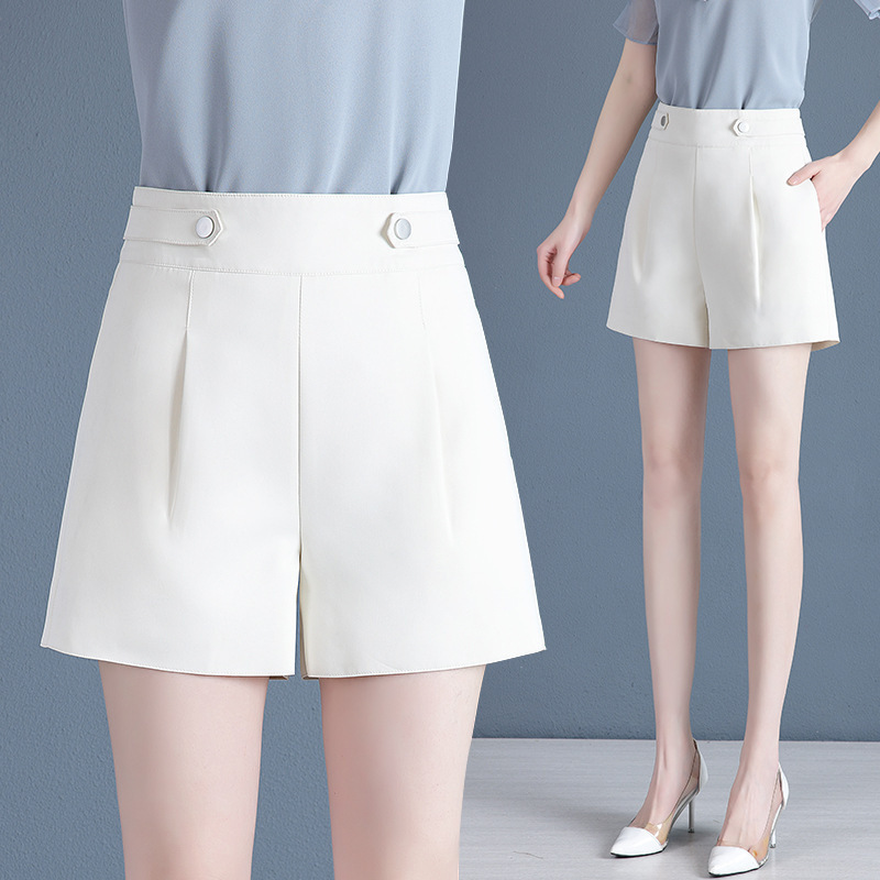 Authentic Brand Summer New Fashion Casual Shorts Versatile High-Waisted Slimming Age-Reducing Pants Korean Style Trendy Wide-Leg Pants