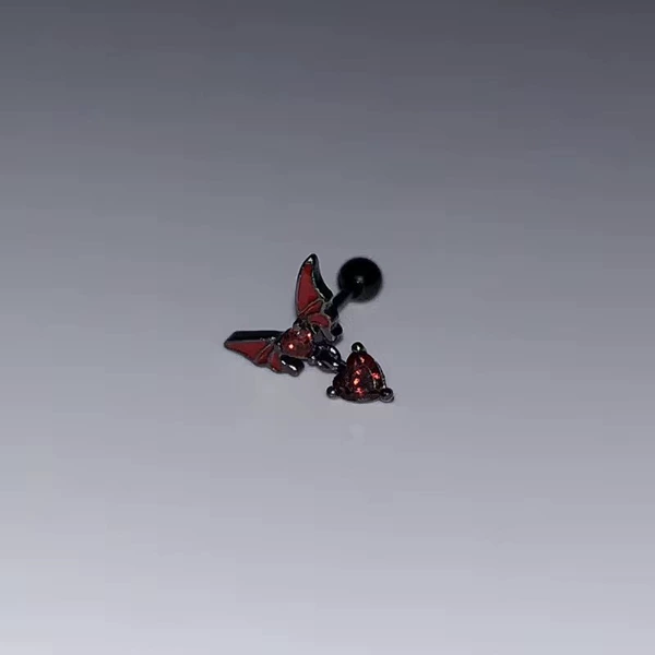 Red diamond wings, ears and bone nails alone