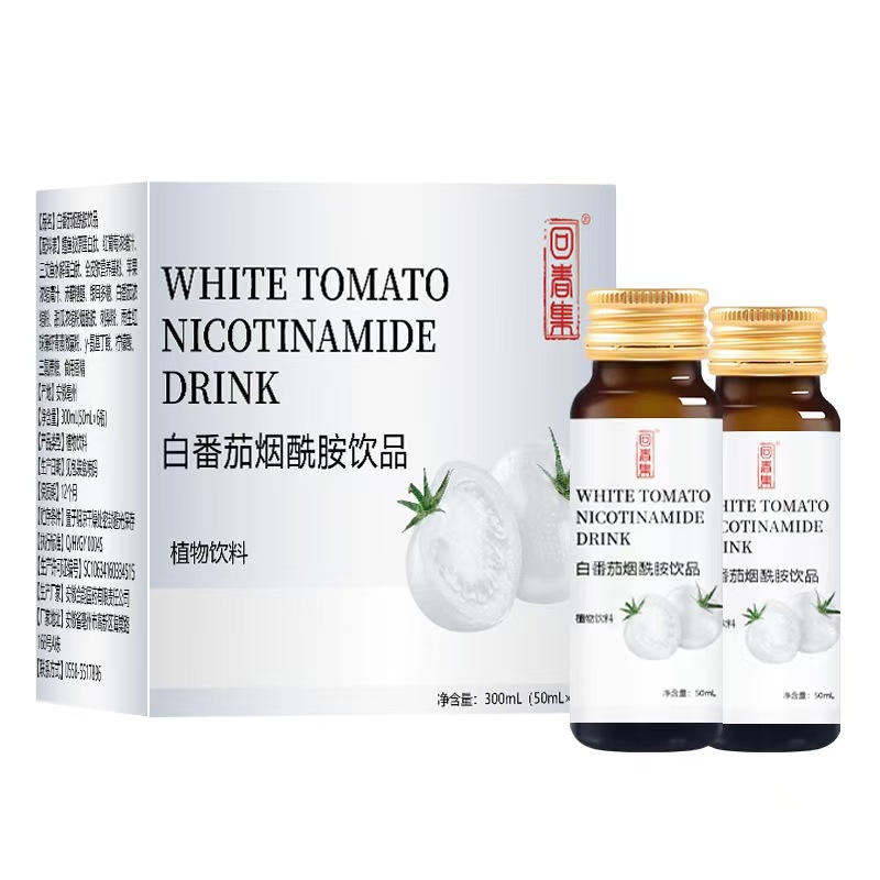 White Tomato & Nicotinamide Botanical Drink — Plant Protein Beverage, 300ml Boxed overview